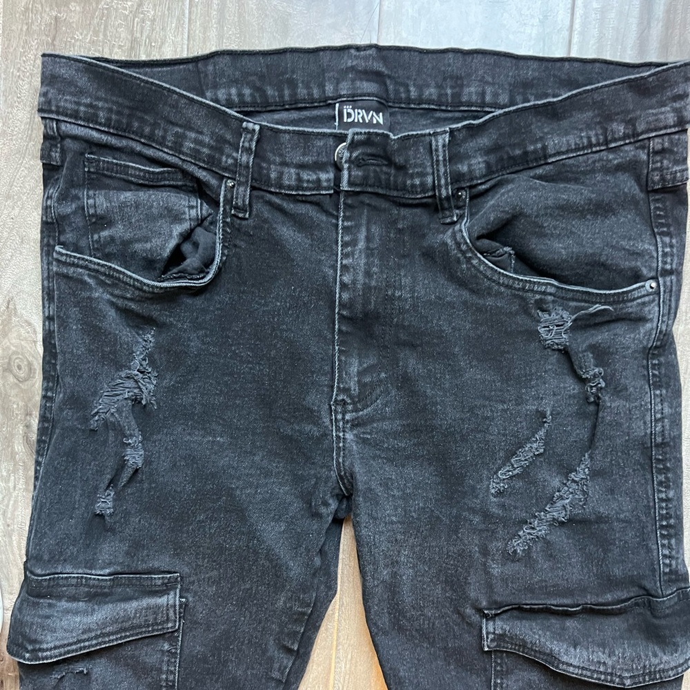 DRVN Men's Charcoal Bootcut Jeans size 38 - Picture 4 of 8